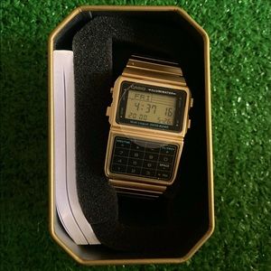 Casio Men's Silver Tone 25 Memory Calculator Databank Watch